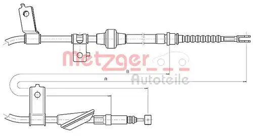 жило за ръчна спирачка METZGER 10.5233