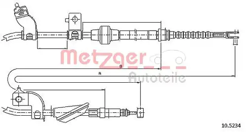 жило за ръчна спирачка METZGER 10.5234