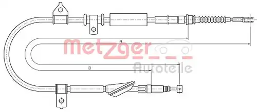 жило за ръчна спирачка METZGER 10.5238