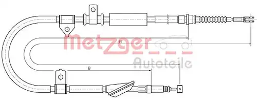 жило за ръчна спирачка METZGER 10.5239