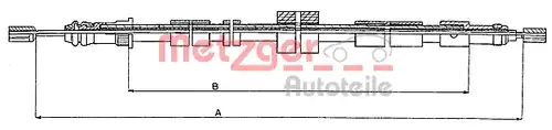 жило за ръчна спирачка METZGER 10.6025