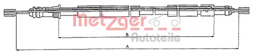 жило за ръчна спирачка METZGER 10.6026