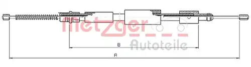 жило за ръчна спирачка METZGER 10.6027