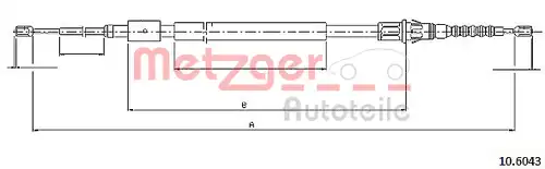 жило за ръчна спирачка METZGER 10.6043