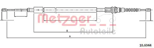 жило за ръчна спирачка METZGER 10.6044