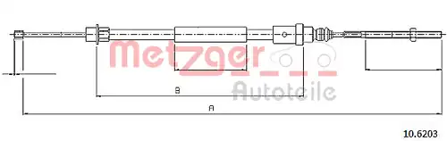 жило за ръчна спирачка METZGER 10.6203