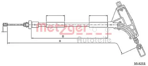 жило за ръчна спирачка METZGER 10.6211