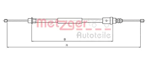 жило за ръчна спирачка METZGER 10.6215