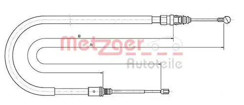 жило за ръчна спирачка METZGER 10.6224