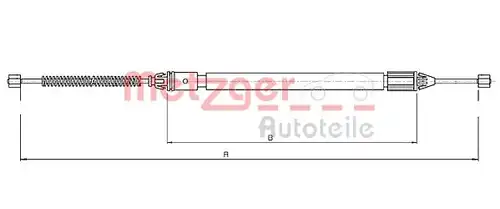 жило за ръчна спирачка METZGER 10.6682