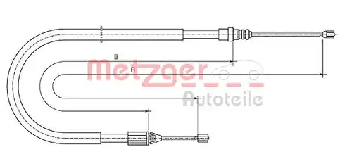 жило за ръчна спирачка METZGER 10.6696