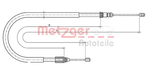 жило за ръчна спирачка METZGER 10.6699