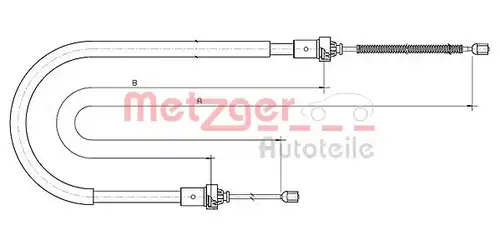 жило за ръчна спирачка METZGER 10.6890