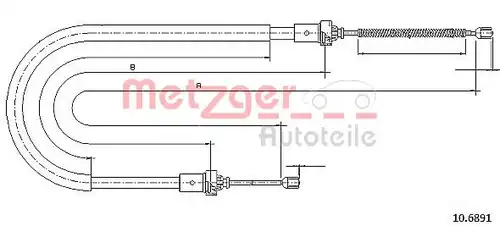 жило за ръчна спирачка METZGER 10.6891