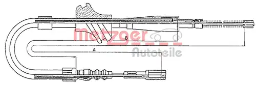 жило за ръчна спирачка METZGER 10.7502