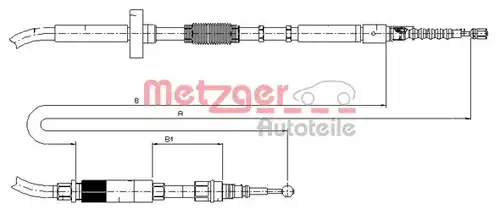 жило за ръчна спирачка METZGER 10.7531