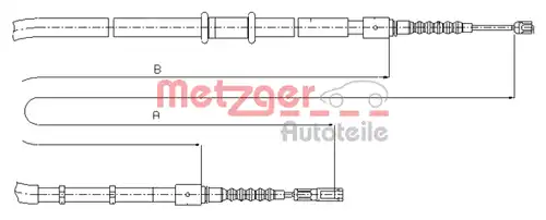 жило за ръчна спирачка METZGER 10.7545