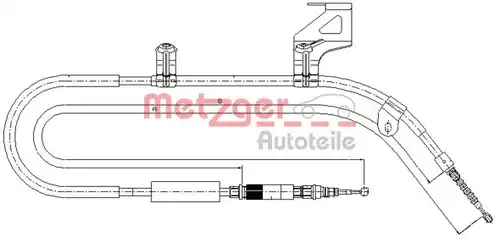 жило за ръчна спирачка METZGER 10.7585