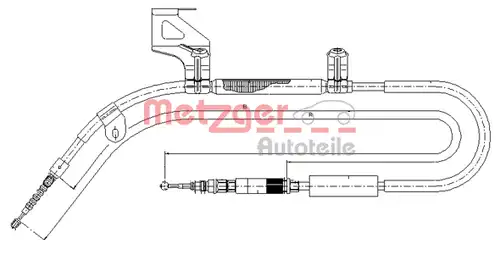 жило за ръчна спирачка METZGER 10.7586