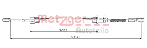 жило за ръчна спирачка METZGER 10.7814