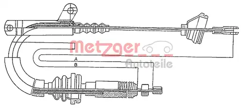 жило за ръчна спирачка METZGER 10.817