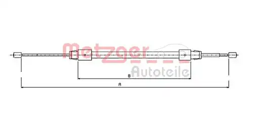жило за ръчна спирачка METZGER 10.9322