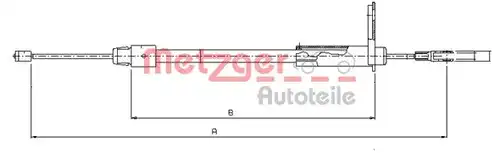 жило за ръчна спирачка METZGER 10.9326