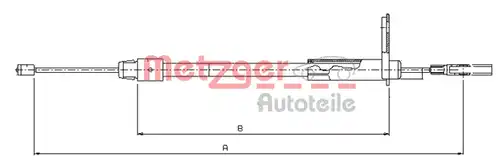 жило за ръчна спирачка METZGER 10.9327