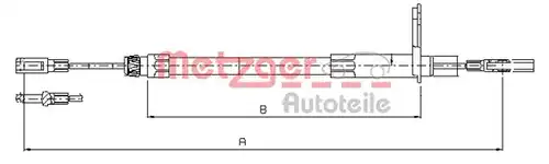 жило за ръчна спирачка METZGER 10.9431