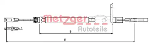 жило за ръчна спирачка METZGER 10.9432
