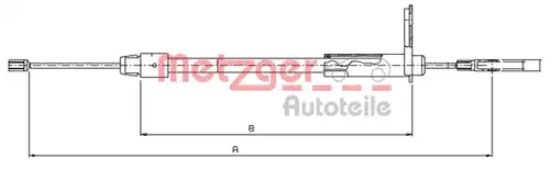 жило за ръчна спирачка METZGER 10.9435