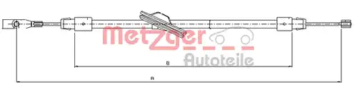 жило за ръчна спирачка METZGER 10.9436