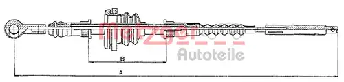 жило за ръчна спирачка METZGER 10.9846