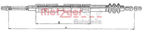 жило за ръчна спирачка METZGER 10.9847