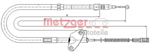 жило за ръчна спирачка METZGER 10.9872