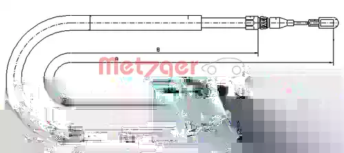 жило за ръчна спирачка METZGER 10.9873