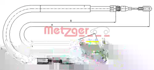 жило за ръчна спирачка METZGER 10.9874