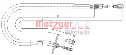 жило за ръчна спирачка METZGER 10.9877