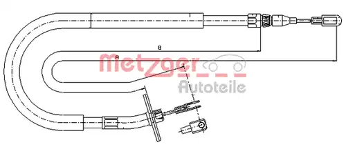 жило за ръчна спирачка METZGER 10.9878