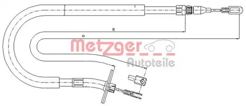 жило за ръчна спирачка METZGER 10.9879