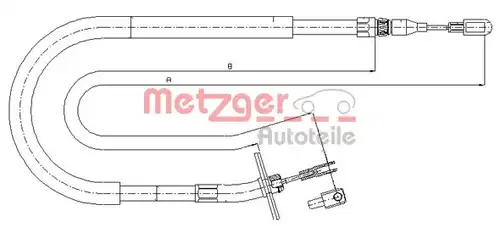 жило за ръчна спирачка METZGER 10.9880