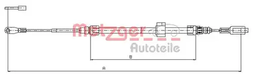 жило за ръчна спирачка METZGER 10.9883
