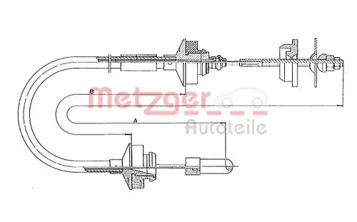 въжен механизъм, задействане на съединителя METZGER 11.3007