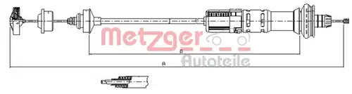 въжен механизъм, задействане на съединителя METZGER 11.3028