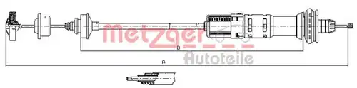 въжен механизъм, задействане на съединителя METZGER 11.3058