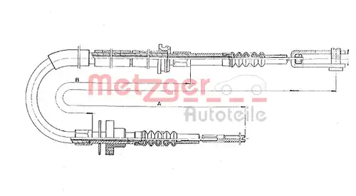 въжен механизъм, задействане на съединителя METZGER 11.3910