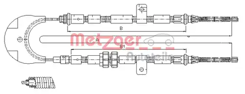 жило за ръчна спирачка METZGER 11.5444