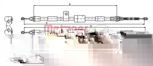 жило за ръчна спирачка METZGER 11.5456