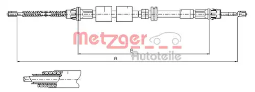 жило за ръчна спирачка METZGER 11.5507