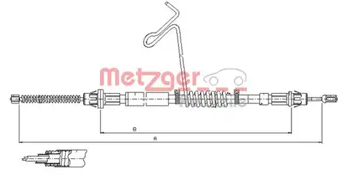 жило за ръчна спирачка METZGER 11.5666